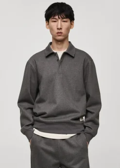 MANGO Bluzy|Koszulki Polo*Bluza polo z haftem