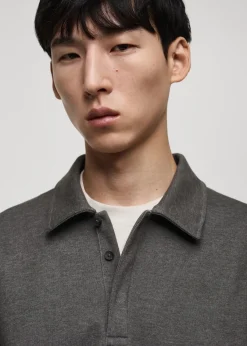 MANGO Bluzy|Koszulki Polo*Bluza polo z haftem