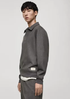 MANGO Bluzy|Koszulki Polo*Bluza polo z haftem