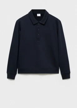MANGO Bluzy|Koszulki Polo*Bluza polo z mieszanki bawełny