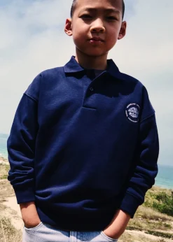 Dzieci MANGO Bluzy*Bluza polo z napisem