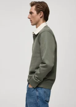 MANGO Bluzy|Koszulki Polo*Bluza polo z napisem z przodu