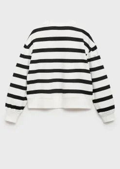 Dzieci MANGO Bluzy*Bluza w paski z haftowanym napisem