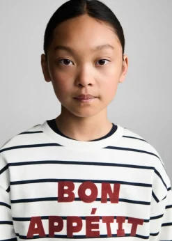 Dzieci MANGO Bluzy*Bluza w pasy z tekstem