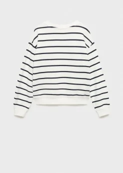 Dzieci MANGO Bluzy*Bluza w pasy z tekstem