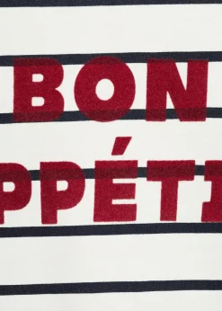 Dzieci MANGO Bluzy*Bluza w pasy z tekstem