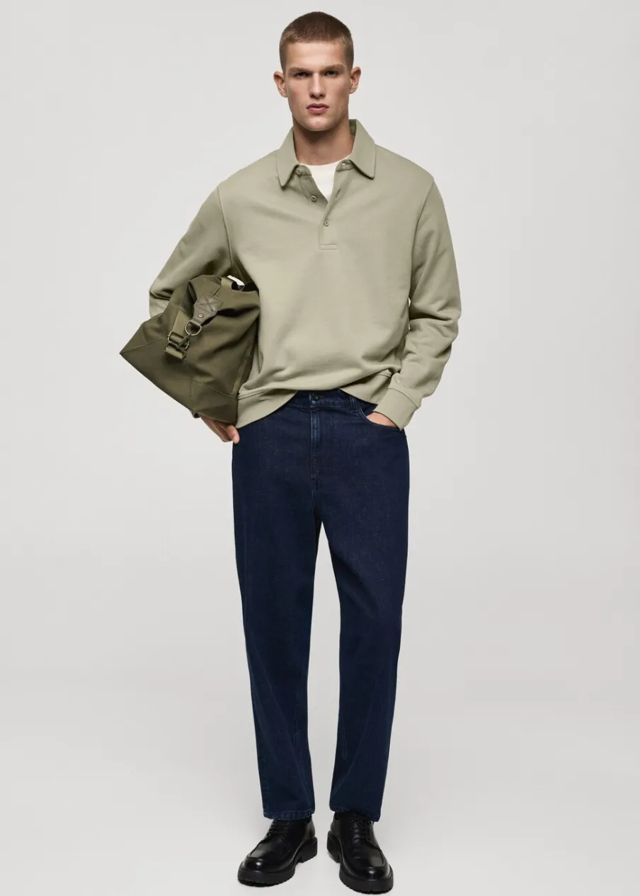 MANGO Bluzy|Koszulki Polo*Bluza w stylu polo z 100% bawełny