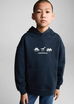 Dzieci MANGO Bluzy*Bluza wzór w dinozaury