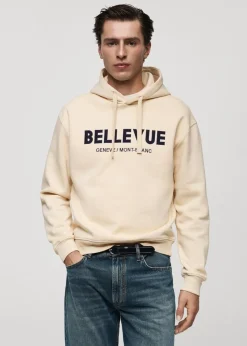 MANGO Bluzy*Bluza z bawełny z napisem