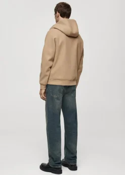 MANGO Bluzy*Bluza z flaneli z kapturem