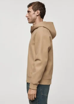 MANGO Bluzy*Bluza z flaneli z kapturem