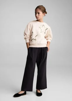 Dzieci MANGO Bluzy*Bluza z gwiazdami z cekinów