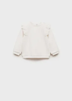 Dzieci MANGO Bluzy*Bluza z haftem i falbankami
