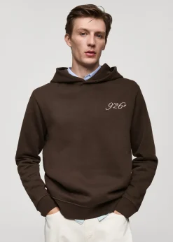 MANGO Bluzy*Bluza z kapturem i haftem