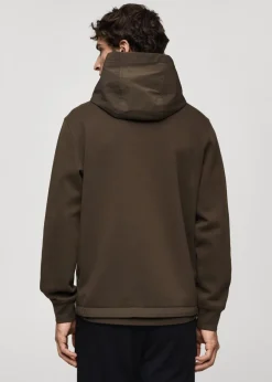 MANGO Bluzy*Bluza z kapturem regular fit comfort strech