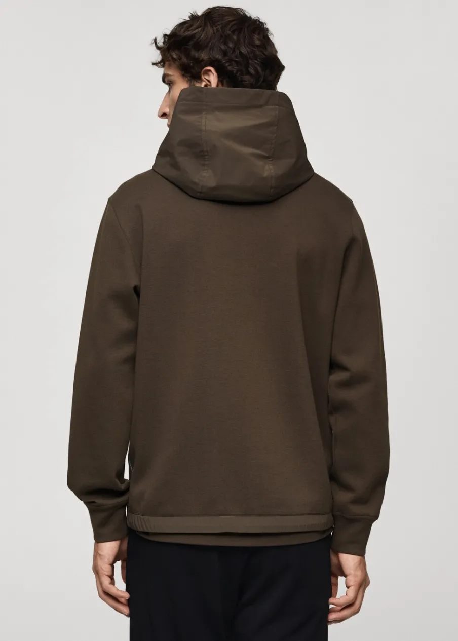 MANGO Bluzy*Bluza z kapturem regular fit comfort strech