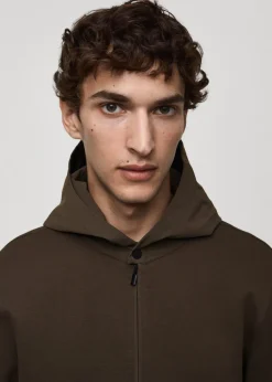 MANGO Bluzy*Bluza z kapturem regular fit comfort strech