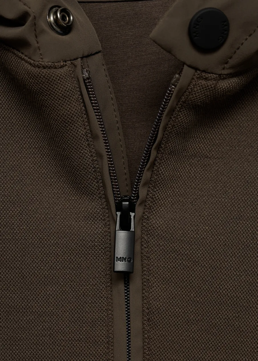 MANGO Bluzy*Bluza z kapturem regular fit comfort strech