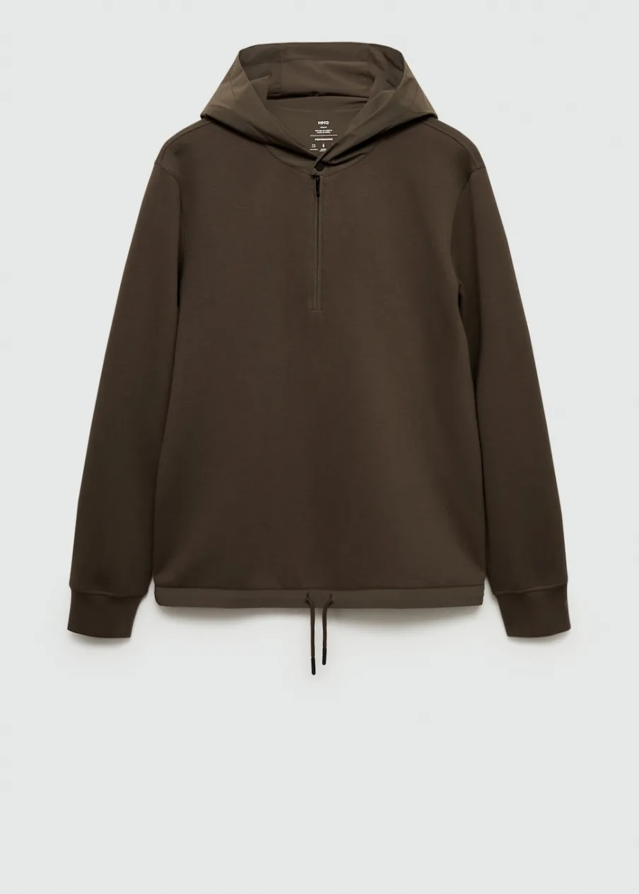 MANGO Bluzy*Bluza z kapturem regular fit comfort strech