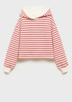 Dzieci MANGO Bluzy*Bluza z kapturem w paski