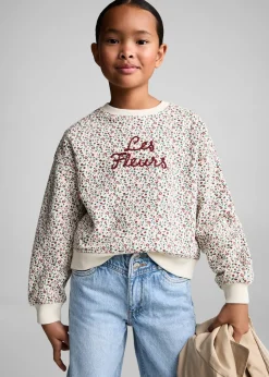 Dzieci MANGO Bluzy*Bluza z kwiatowym wzorem