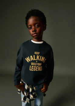 Dzieci MANGO Bluzy*Bluza z nadrukiem i teksturowanymi elementami