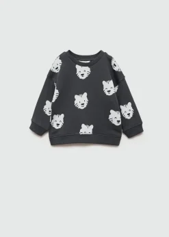 Dzieci MANGO Bluzy*Bluza z nadrukiem tygrysów