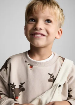 Dzieci MANGO Bluzy*Bluza z nadrukiem w renifery