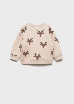 Dzieci MANGO Bluzy*Bluza z nadrukiem w renifery