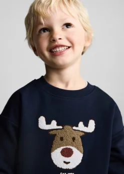 Dzieci MANGO Bluzy*Bluza z nadrukiem świątecznym