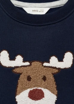 Dzieci MANGO Bluzy*Bluza z nadrukiem świątecznym