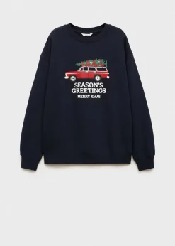 MANGO Bluzy|Bluzy*Bluza z nadrukiem świątecznym