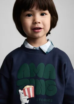 Dzieci MANGO Bluzy*Bluza z wypukłym nadrukiem