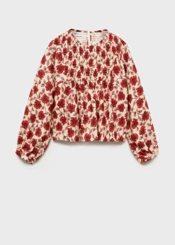 Dzieci MANGO Koszule I Bluzki*Bluzka bawełniana w kwiaty