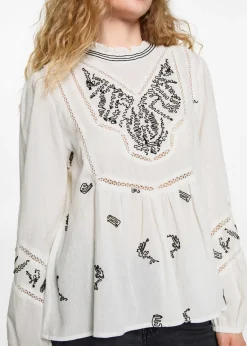 MANGO Koszule I Bluzki*Bluzka bawełniana z haftem