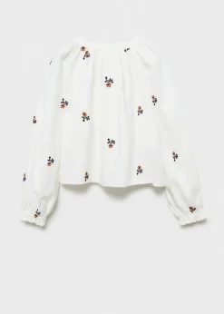 Dzieci MANGO Koszule I Bluzki*Bluzka kwiatowy haft