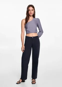 MANGO Koszule I Bluzki*Bluzka na jedno ramię w paski