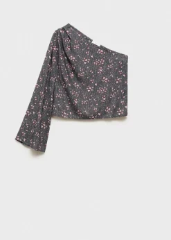 MANGO Koszule I Bluzki*Bluzka na jedno ramię ze wzorem