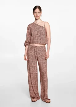 MANGO Koszule I Bluzki*Bluzka na jedno ramię ze wzorem