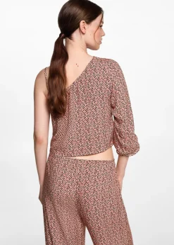 MANGO Koszule I Bluzki*Bluzka na jedno ramię ze wzorem