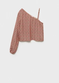 MANGO Koszule I Bluzki*Bluzka na jedno ramię ze wzorem