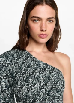 MANGO Koszule I Bluzki*Bluzka na jedno ramię ze wzorem