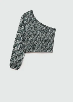 MANGO Koszule I Bluzki*Bluzka na jedno ramię ze wzorem