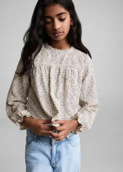 Dzieci MANGO Koszule I Bluzki*Bluzka w kwiaty