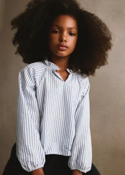 Dzieci MANGO Koszule I Bluzki*Bluzka w paski z marszczeniem