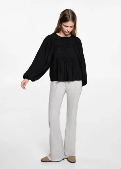 MANGO Koszule I Bluzki*Bluzka wiązana przy szyi