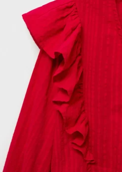 MANGO Koszule I Bluzki*Bluzka z falbaną na ramionach