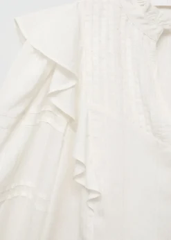 MANGO Koszule I Bluzki*Bluzka z falbankami i szczypankami