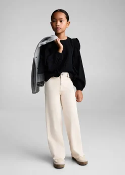 Dzieci MANGO Koszule I Bluzki*Bluzka z falbankami i wyszywanymi zdobieniami