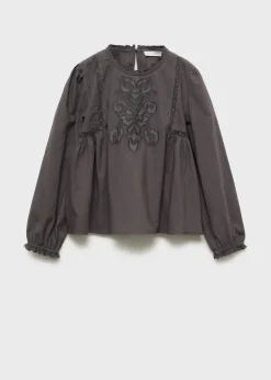 Dzieci MANGO Koszule I Bluzki*Bluzka z haftem